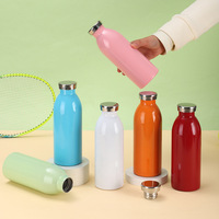 Bouteilles d'eau isothermes en acier inoxydable de 500 ml personnalisées en gros, tasses à lait pour enfants de qualité alimentaire pour la maison et l'école
