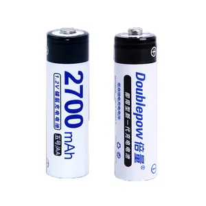 Bateria recarregável nimh aa alta capacidade, células de bateria recarregável nimh 2700mah 1.2v