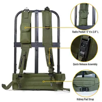 Sac à dos tactique de survie en vente chaude, sac Alice, sac Alice jungle pour l'extérieur, sac à dos camouflage