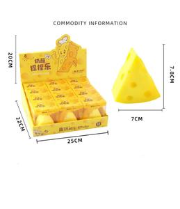 Juguetes Antiestrés al por Mayor, <span class=keywords><strong>Cubo</strong></span> de Queso <span class=keywords><strong>Triangular</strong></span> Elástico de Goma TPR, Juguete Sensorial Suave y Blandito para Niños, Alivio de la Ansiedad - Product Image 5