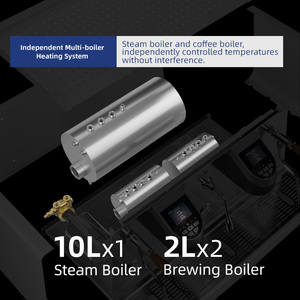 Máquina de café espresso profesional Certificación Ce Dos grupos Pid Opv Lcd Comercial <span class=keywords><strong>Barista</strong></span> Máquina de café espresso a la venta - Product Image 4