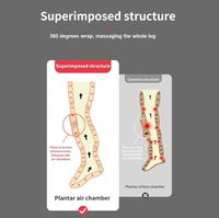 Appareil de massage des jambes portable à compression d'air, fonctionnant sur batterie, système de bottes de récupération à pression d'air pour pieds et jambes, 8 chambres