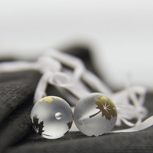 Cuentas de cristal de porcelana de dos agujeros, decoración para collar, 8mm, 10mm - Product Image 4