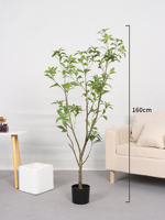 Arbre en pot d'Andromède japonais pour la décoration intérieure, simulant des branches de plantes, des feuilles, du bois de cheval ébrâmé et une décoration de maison
