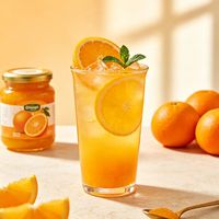 Produsen Grosir Lotlong, Selai Jeruk Asli Konsentrat 1.2kg, 12 Drum untuk Minuman Bubble Tea, Rumahan & Komersial