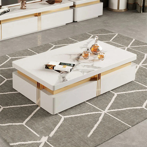 Meuble TV moderne Table basse simple combinaison salon ménage Rock plaque armoires de rangement - Product Image 5