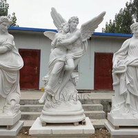 Statue de Vénus en marbre naturel sculptée sur mesure pour la décoration extérieure de jardin européen, sculpture de déesse en pierre