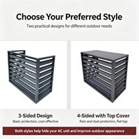 Cache-climatiseur en métal durable de haute qualité, écran d'intimité, cache-climatiseur mini-split en aluminium à persiennes pour jardin extérieur