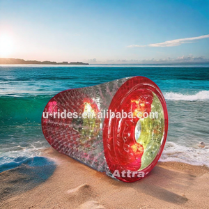 Roue à eau gonflable transparente en PVC rouge de conception professionnelle, roue à marcher, roue à hamster, jouet U-rides ZB-018, capacité de 100 kg - Product Image 2