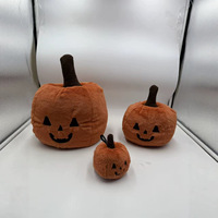 Coussin en peluche citrouille d'Halloween en velours coréen, rembourré de coton PP, doux, pour décoration intérieure et jouet