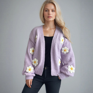Vendita all'Ingrosso di Abbigliamento Femminile, <span class=keywords><strong>Cardigan</strong></span> <span class=keywords><strong>con</strong></span> Design Y2K all'Uncinetto, Stile di Marca per Loungewear, Set da Donna - Product Image 2