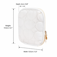 Organisateur de maquillage de voyage tendance en polyester imperméable, logo personnalisé, capacité moyenne, trousse de beauté portable pour fille