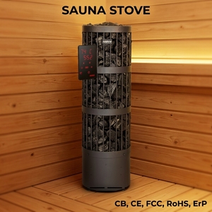 Nuevo Diseño de Calentador de <span class=keywords><strong>Sauna</strong></span> para Exteriores HARVIA Cilindro en Color Negro, Colores Personalizados, <span class=keywords><strong>Estufa</strong></span> de <span class=keywords><strong>Sauna</strong></span> de Acero Inoxidable HARVIA - Product Image 1