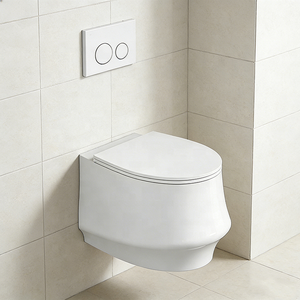 Ensemble <span class=keywords><strong>WC</strong></span> <span class=keywords><strong>suspendu</strong></span> en céramique avec lavabo mural intégré - Product Image 2