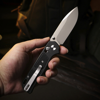 Couteau de poche multifonctionnel avec manche G10, couteau pliant d'extérieur, couteau de survie tactique portable pour le camping, couteau d'autodéfense, outils multiples
