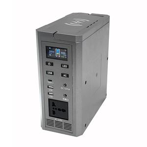 256wh LifePo4 <b>Battery</b> 300watt AC Output Portable <b>Power</b> Station with <b>LED</b> <b>Light</b> and Wireless Charging - Product Image 6