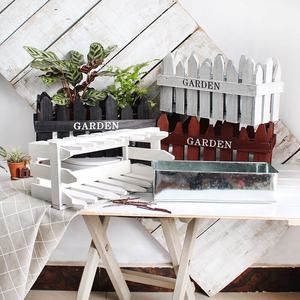 Boîte à fleurs rectangulaire pour jardin extérieur avec clôtures décoratives <span class=keywords><strong>Support</strong></span> <span class=keywords><strong>de</strong></span> boîte à fleurs personnalisé avec clôtures - Product Image 4