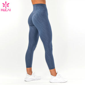 हुकाई कस्टम नई डिजाइन महिलाओं को उच्च कमर वाली कसरत फिटनेस पैंट संपीड़न लेगिंग - Product Image 6