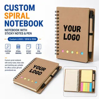 Carnet de notes personnalisé A6 en papier kraft avec logo imprimé, fabricant de carnets scolaires et de travail