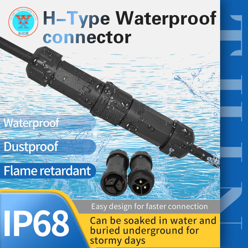 M20 IP68 Waterproof Power Connector 2-4 Pin Solderless 20A Plug