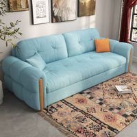Muebles de Sala de Estar Estilo Crema, Diseño Moderno, Tela Cómoda, Sofá Cama Extraíble Simple con Reposabrazos para Casa o Apartamento