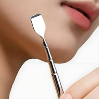 Juego de Herramientas para Eliminar Puntos Negros de Acero Inoxidable, Espátula Facial Ultrafina, Kit de Limpieza de Poros con Estuche de Cuero