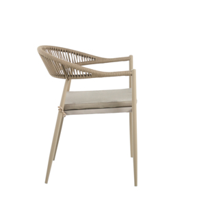 Offre Spéciale bas prix extérieur Table et <span class=keywords><strong>chaise</strong></span> ensemble jardin PE <span class=keywords><strong>rotin</strong></span> tressage corde <span class=keywords><strong>chaise</strong></span> métal aluminium chaises pour restaurant à manger - Product Image 3