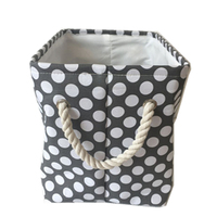 Panier à linge pliable en lin de qualité supérieure, design personnalisé, durable, mignon, en tissu épais, pour usage domestique