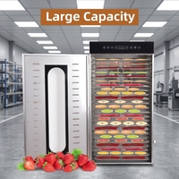 Déshydrateur alimentaire commercial et domestique KR à 24 plateaux, acier inoxydable 304, 2000W, qualité industrielle, 30~90 ℃   Plage de température pour l'électrique