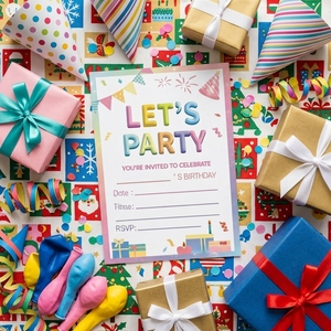 HOMANGA Birthday <strong>Party</strong> <strong>Invitations</strong> Girls 20Pcs Envelopes Modern Creative Design <strong>Kids</strong> 10x15cm Double-Sided Paper - Product Image 5