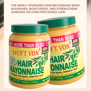 Traitement à la crème à l'huile d'olive 2-EN-1 Réparation et lissage des cheveux abîmés et secs 1000ml Masque capillaire revitalisant en profondeur - Product Image 6