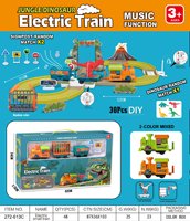 Ensemble de train électrique Dinosaure de la Jungle en gros, circuit de train DIY, parking de voitures, ensemble de jeu d'aventure, jouet éducatif pour enfants