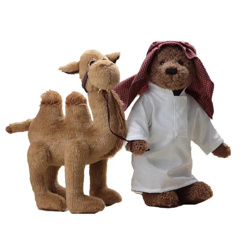 Заводская поставка, мягкие игрушки-животные, верблюд и арабский медведь, плюшевая игрушка