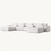 Mobilier d'intérieur moderne haut de gamme, fabriqué à la main, avec cadre en bois durable, canapés d'hôtel en tissu de luxe pour la maison