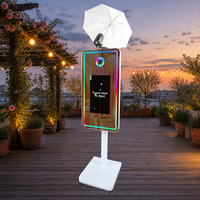 Photomaton tout-en-un avec écran tactile de 21,5 pouces, contrôle de la hauteur à distance, logiciel gratuit, photomaton selfie DSLR pour location de mariage