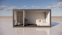 Petit conteneur, modulaire, portable, prêt à l'emploi, 20 pieds, 40 pieds