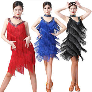 Vestido Flapper de gran Gatsby para mujer, nuevo vestido de fiesta para mujer, con lentejuelas de quadcopter disfraces de actuación de baile, vestido de Salsa latina 1920 - Product Image 1