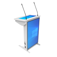 Pupitre numérique intelligent sur pied de 43 pouces avec microphone sans fil et lectern multimédia – Meilleur prix usine pour l'éducation