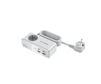 Bande d'alimentation intelligente 2500W avec charge USB GaN 83W chargeur rapide adaptateur de cube de bureau prise UE DE 1.5M prise de chaussette d'extension