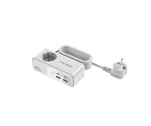 Bande d'alimentation intelligente 2500W avec charge USB GaN 83W chargeur rapide adaptateur de cube de bureau <span class=keywords><strong>prise</strong></span> UE DE 1.5M <span class=keywords><strong>prise</strong></span> de chaussette d'extension - Product Image 1