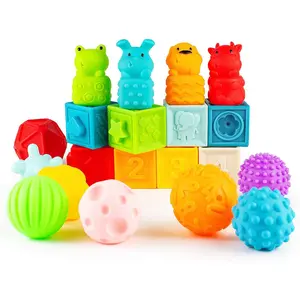 Сенсорный мяч, многофактурные цветные массажные игрушки для снятия стресса в воде, игрушки для купания в воде, волшебные сенсорные сжимаемые мячи, Набор детских игрушек для малышей