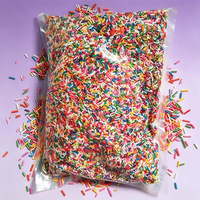 Mehrfarbige Essbare Jimmies-Streusel 1kg pro Beutel für Cupcake Muffin Eiscreme Kuchen Dekoration Zubehör Sofort Lieferbar
