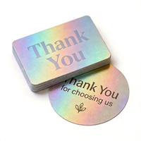 Autocollant personnalisé texturé holographique « Merci » pour l'emballage des petites entreprises, l'enveloppe, le branding, le logo, impression découpée