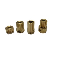 Skylon M0.4 Spur Gear Hobbing Processed Brass Gear with 24 Teeth for Precise Testing Instruments DIN8 Quality 0.01mm Tolerance