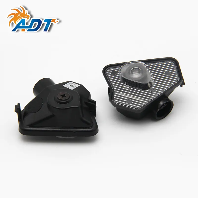 ADT W204 W212 W176 W246 W221 CLA GLA OEM לוגו רכב LED צד תחת מראה שלולית אור לבן כחול אדום