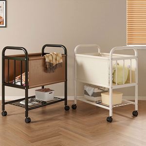 Panier à linge sale portable et léger à double couche, panier à linge sale <span class=keywords><strong>Songmics</strong></span> avec roulettes - Product Image 2