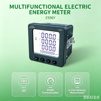 EASTSONG ES96Y Compteur de panneau triphasé multifonctionnel Classe 0.5 LCD Quatre quadrants IP65 RS485 Modbus RTU Industriel