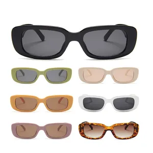 Cổ Điển Retro Sunglasses Phụ Nữ Thiết Kế Thương Hiệu Vintage Hình Chữ Nhật Sun Glasses Nữ Rõ Ràng Màu Xanh Màu Hồng Màu Xanh Lá Cây Lens Eyewear UV400