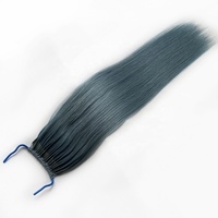 Meilleures ventes de tresses coréennes Extensions de cheveux humains Vrigin chinois de couleur grise