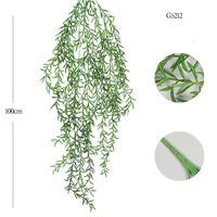 Plantes suspendues artificielles en plastique, fausses feuilles vertes, fausses vignes pour la décoration murale de la maison et les mariages